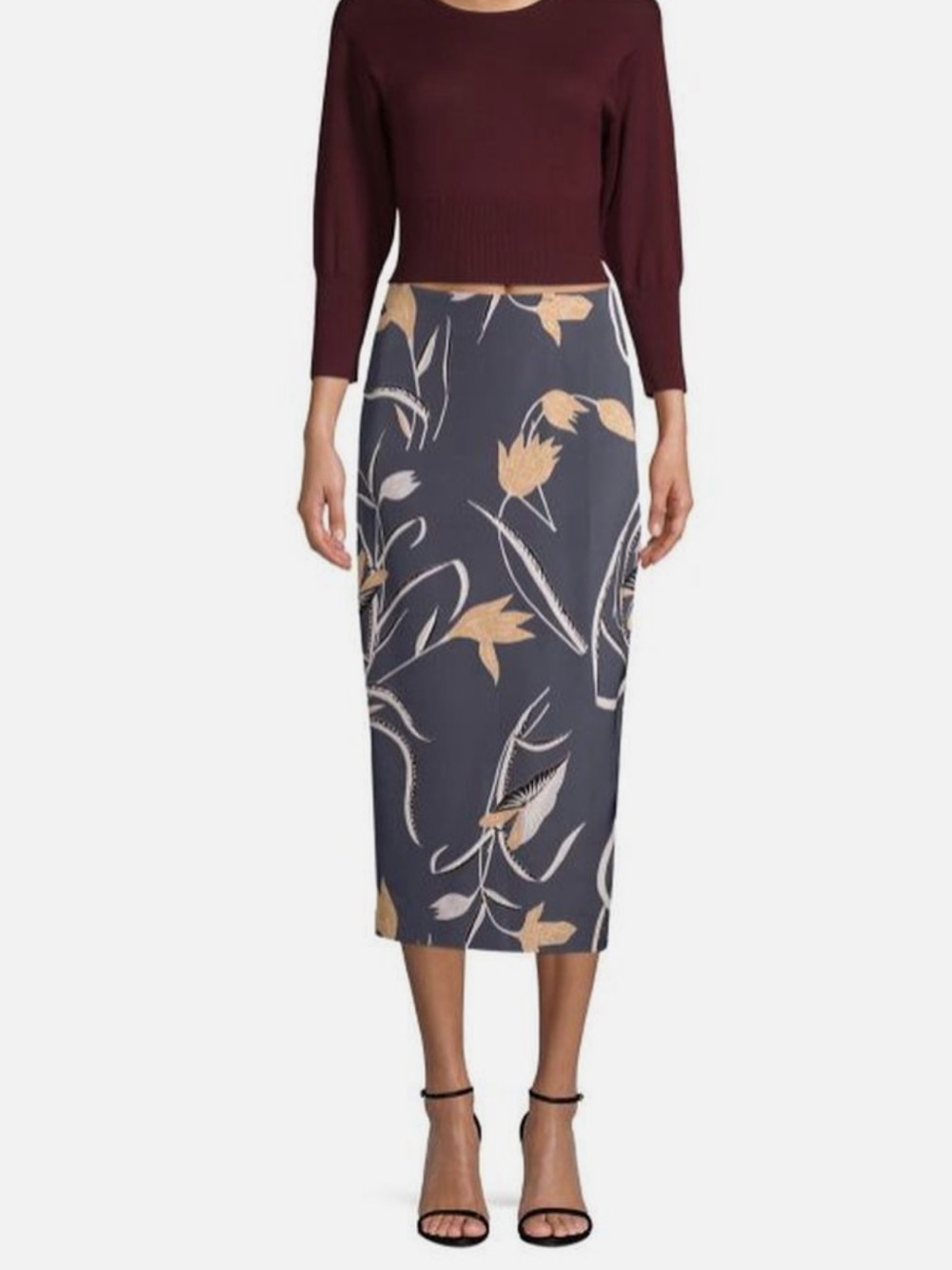 Diane Von Furstenberg Tailored Midi Pencil Skirt